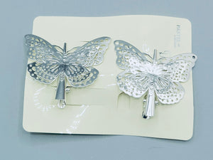 Silver Butterfly Hair Clip