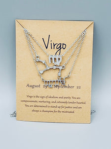 Virgo Zodiac Sign Necklaces