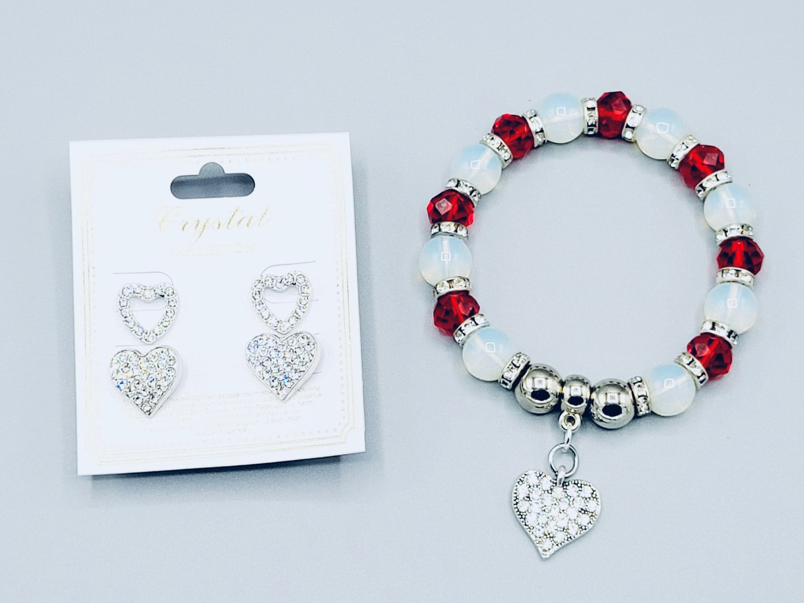 Opal And Red Heart Set