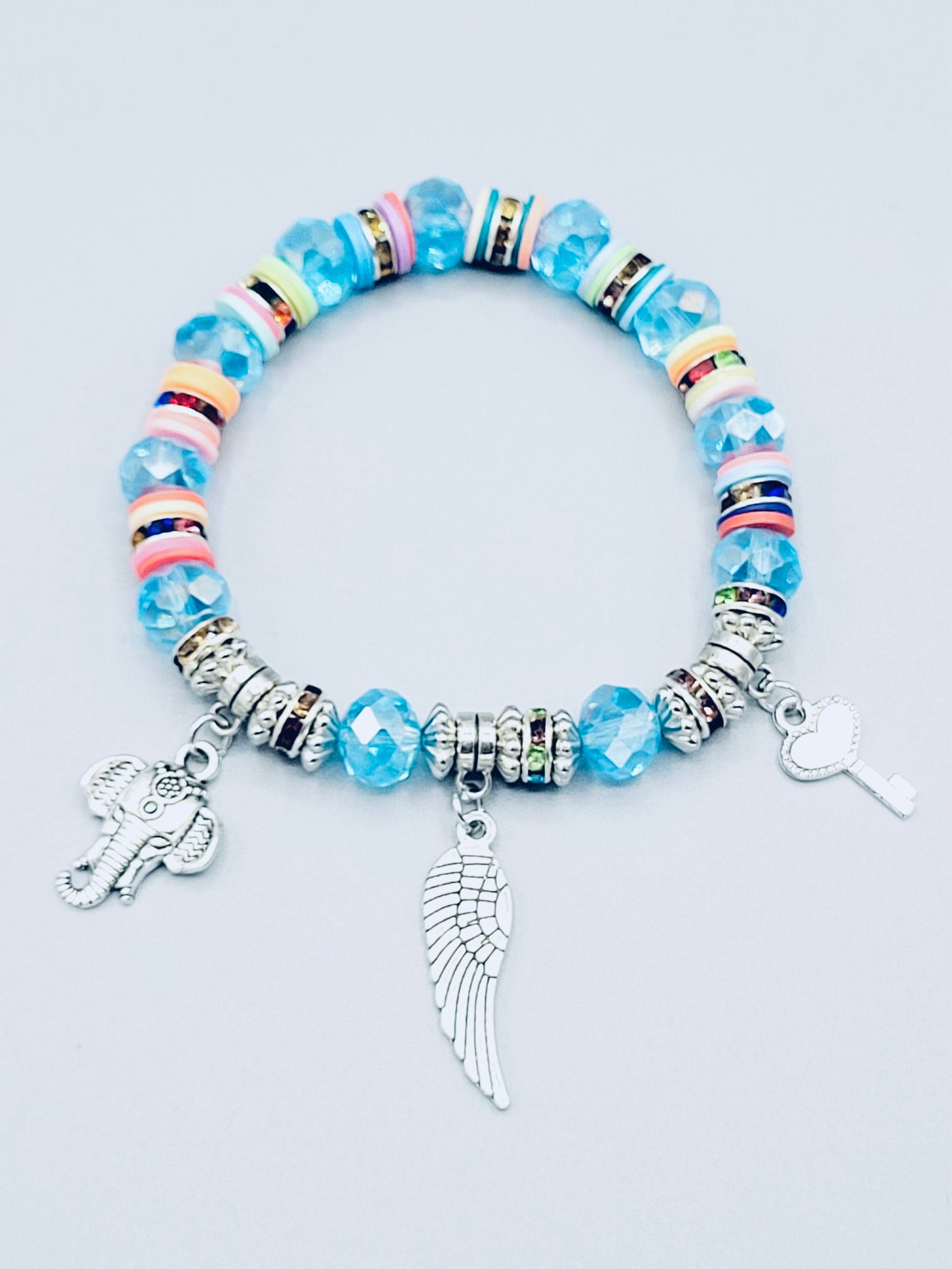 Aquamarine Wings Bracelet