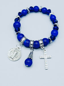Sapphire Blue Saint Benedict Bracelet