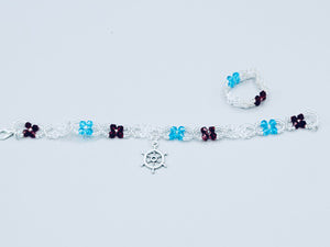 Aquamarine And Wine Rudder Set
