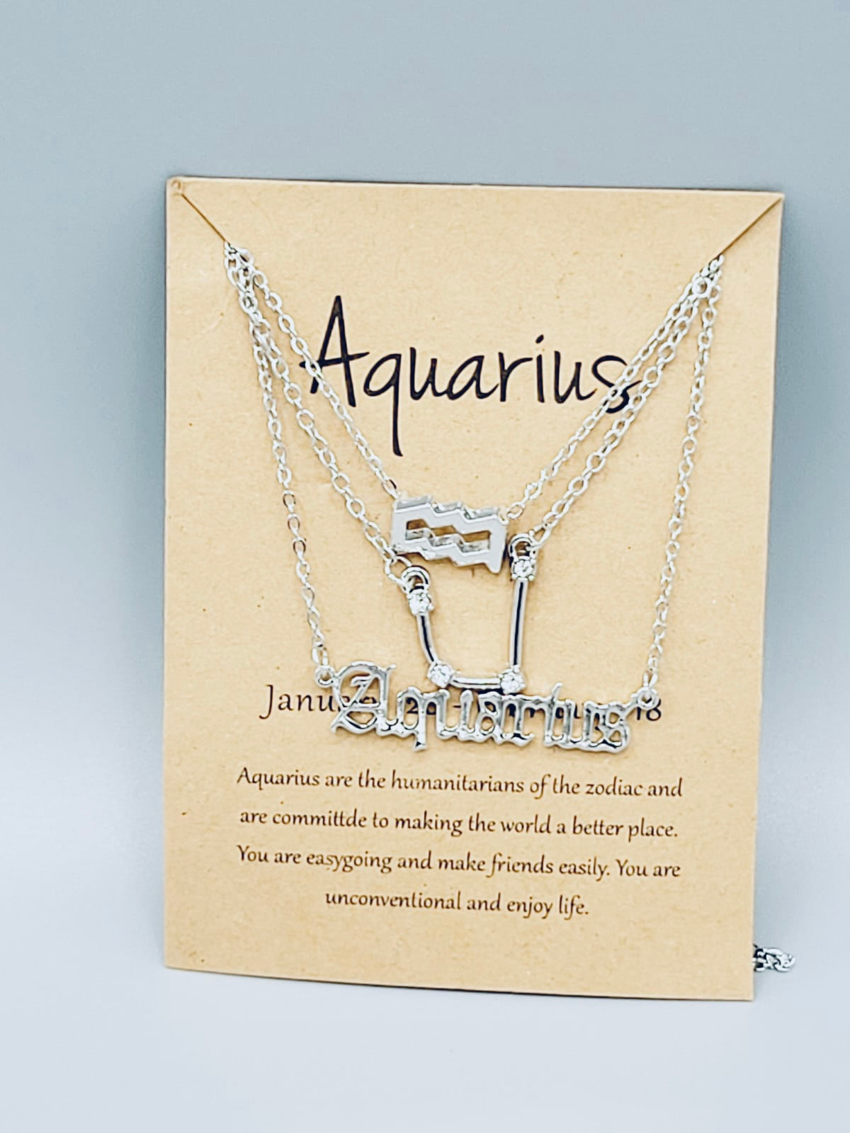 Aquarius Zodiac Sign Necklaces