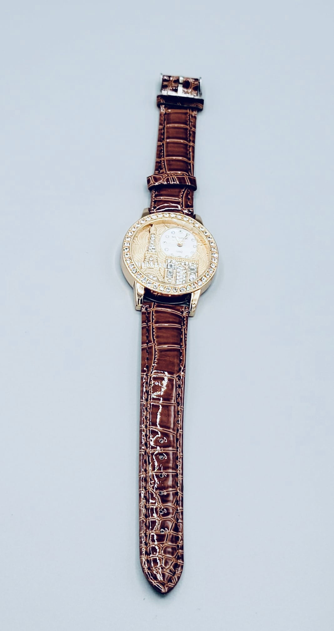 Brown Circle-Shaped Watch