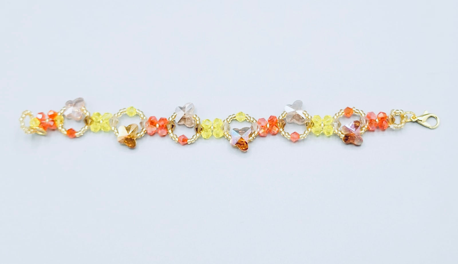 Orange And Yellow Butterfly Bracelet