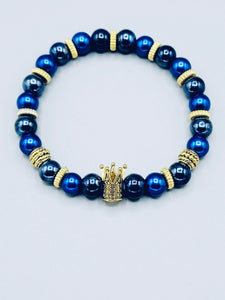 Sapphire Blue Crown Bracelet