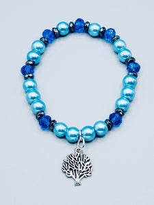 Sapphire Blue Coral Bracelet