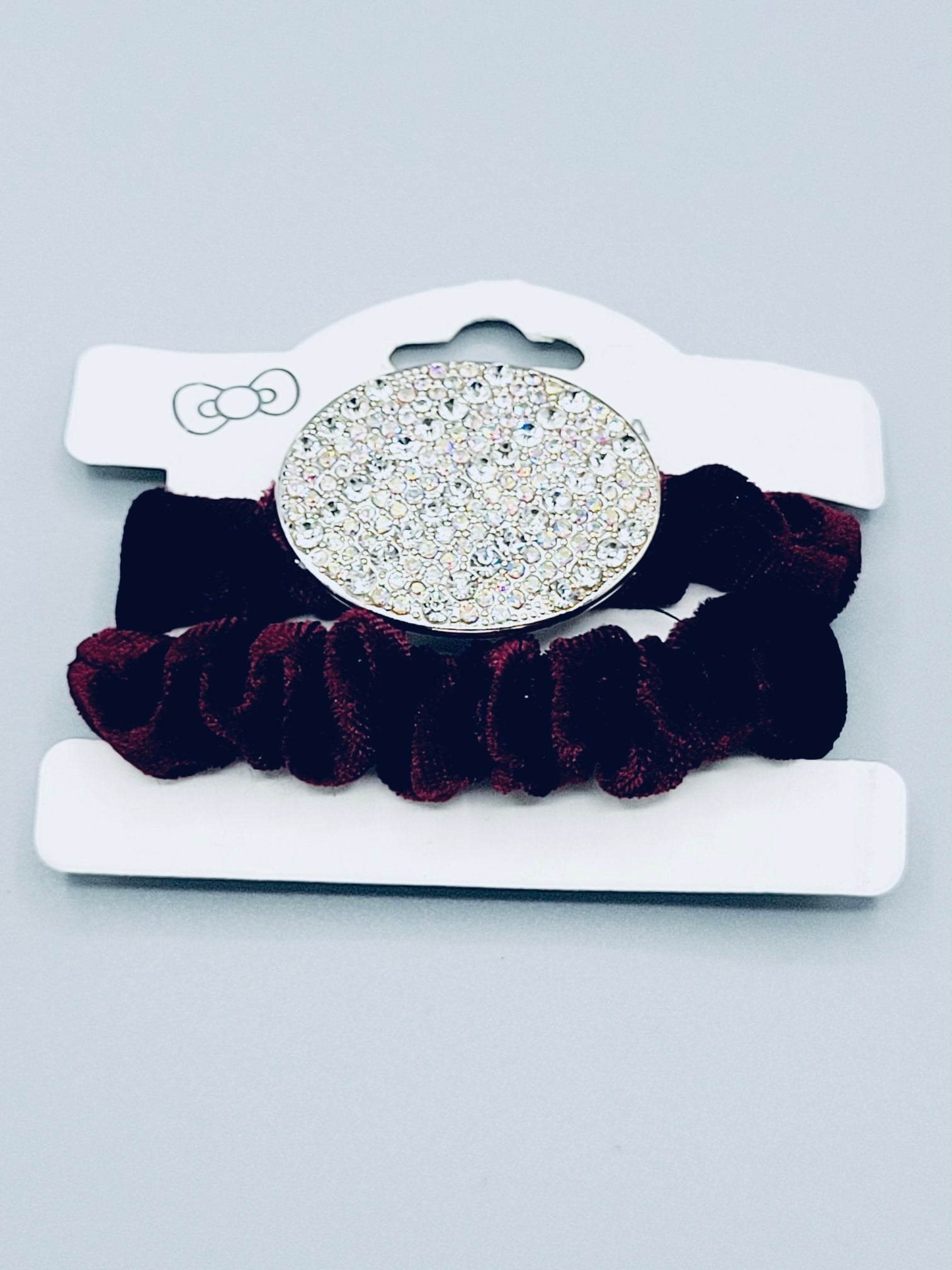 Wine Oval-Shaped Hair Elastics