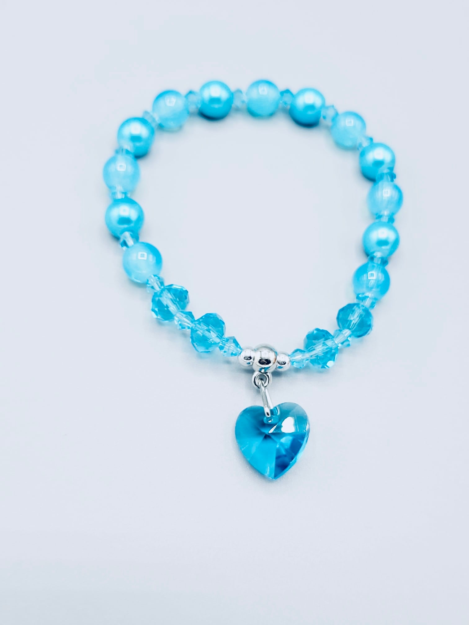 Aquamarine Heart Bracelet