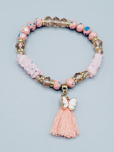 Peach Butterfly Bracelet