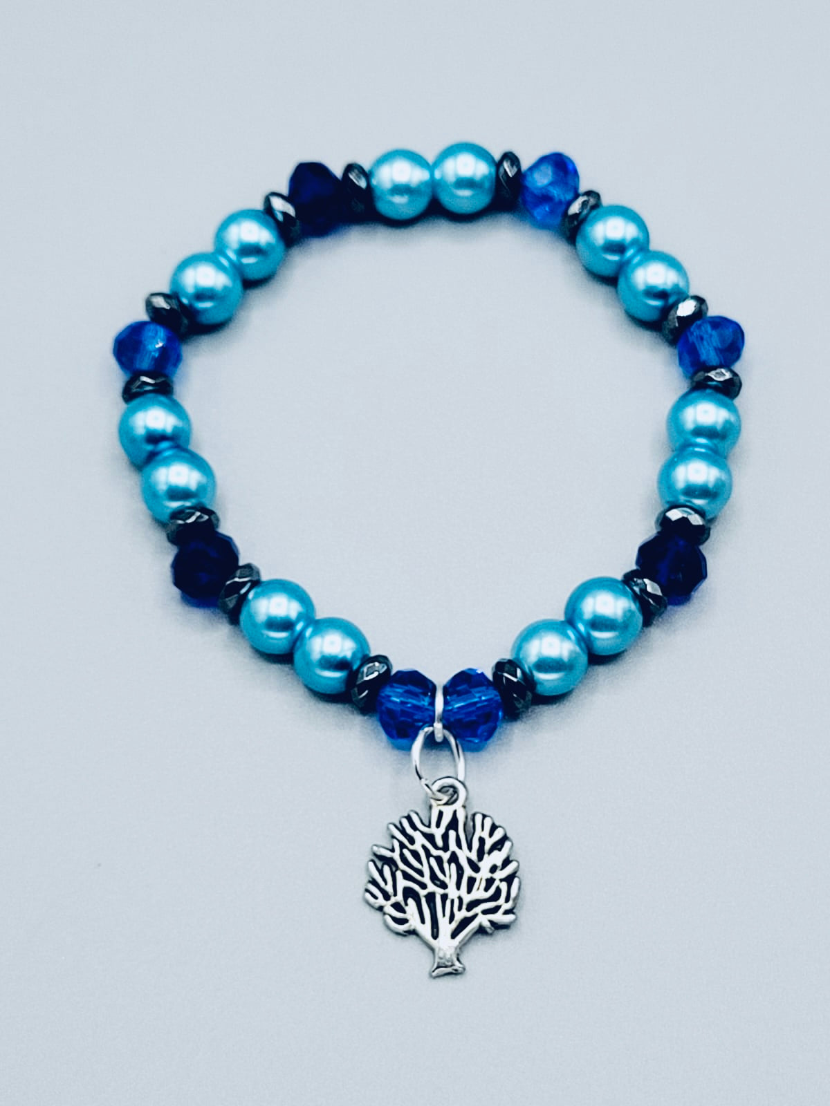 Sapphire Blue Coral Bracelet