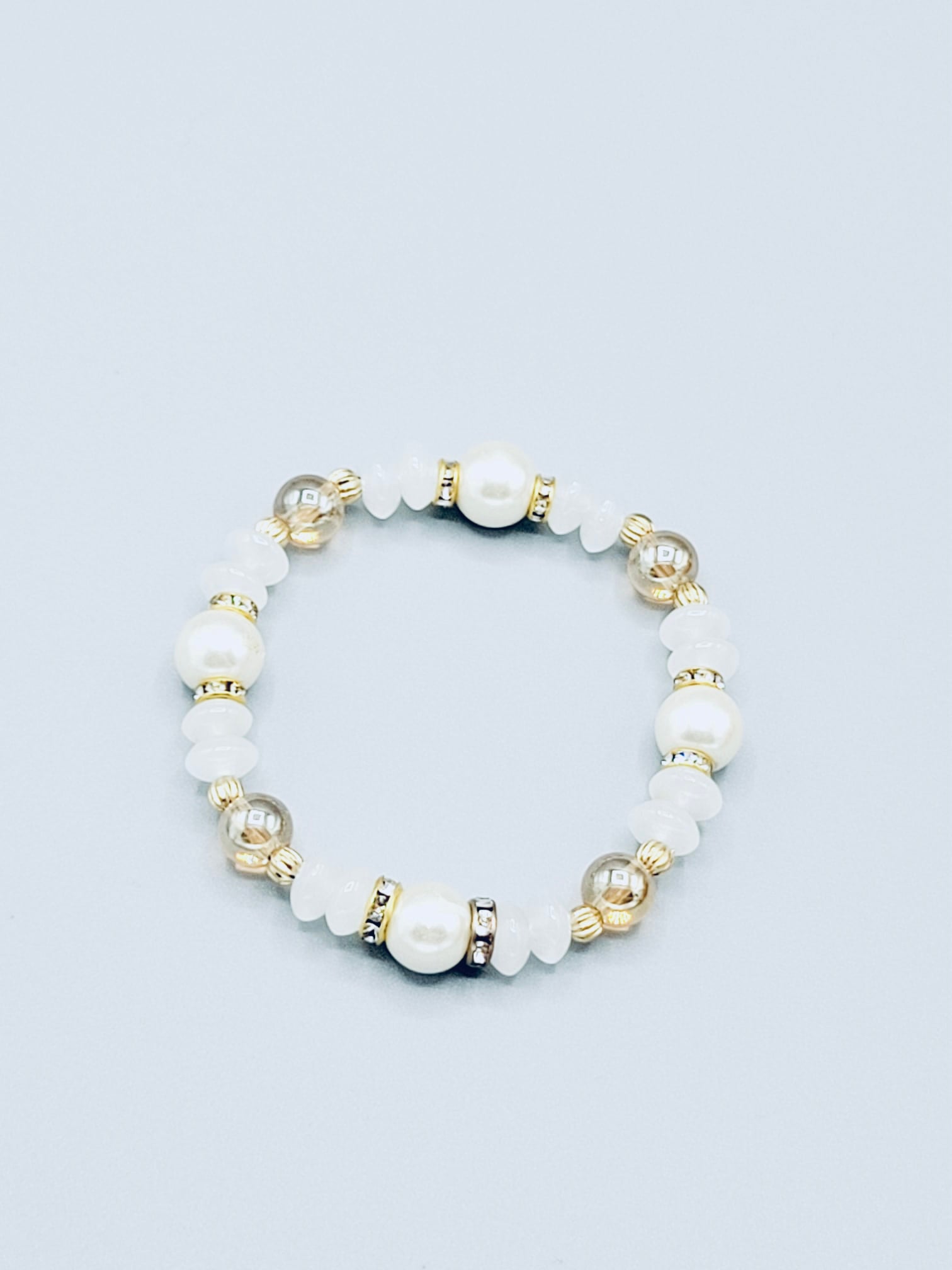 White And Amber Bracelet
