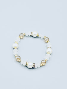 White And Amber Bracelet