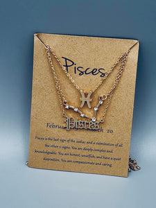 Pisces Zodiac Sign Necklaces