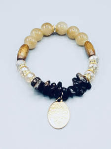 Amber And Brown Tree Of Life Bracelet