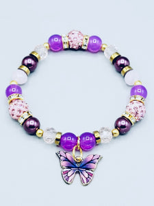 Purple Butterfly Bracelet