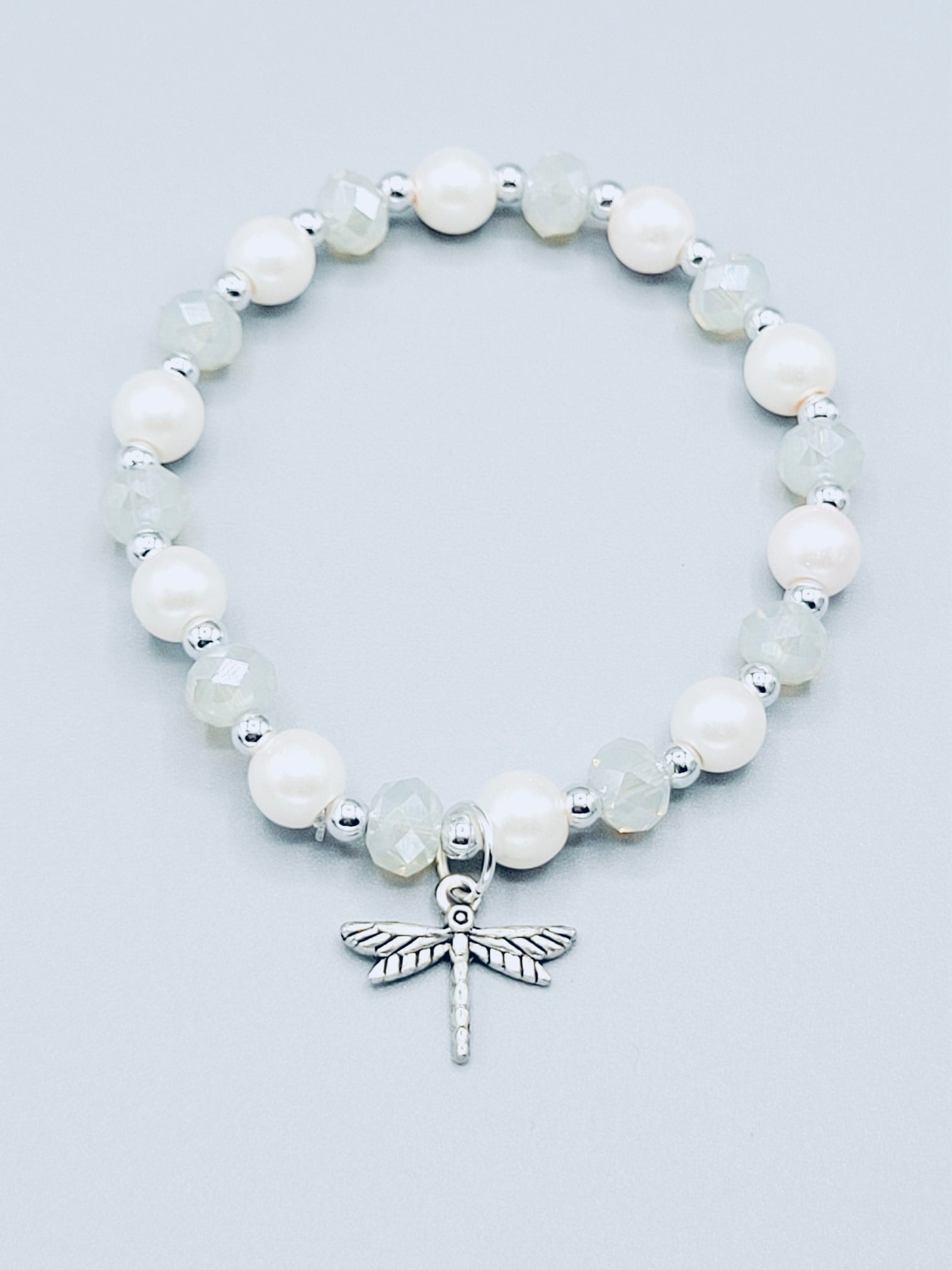 White Dragonfly Bracelet