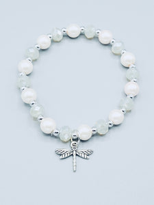 White Dragonfly Bracelet