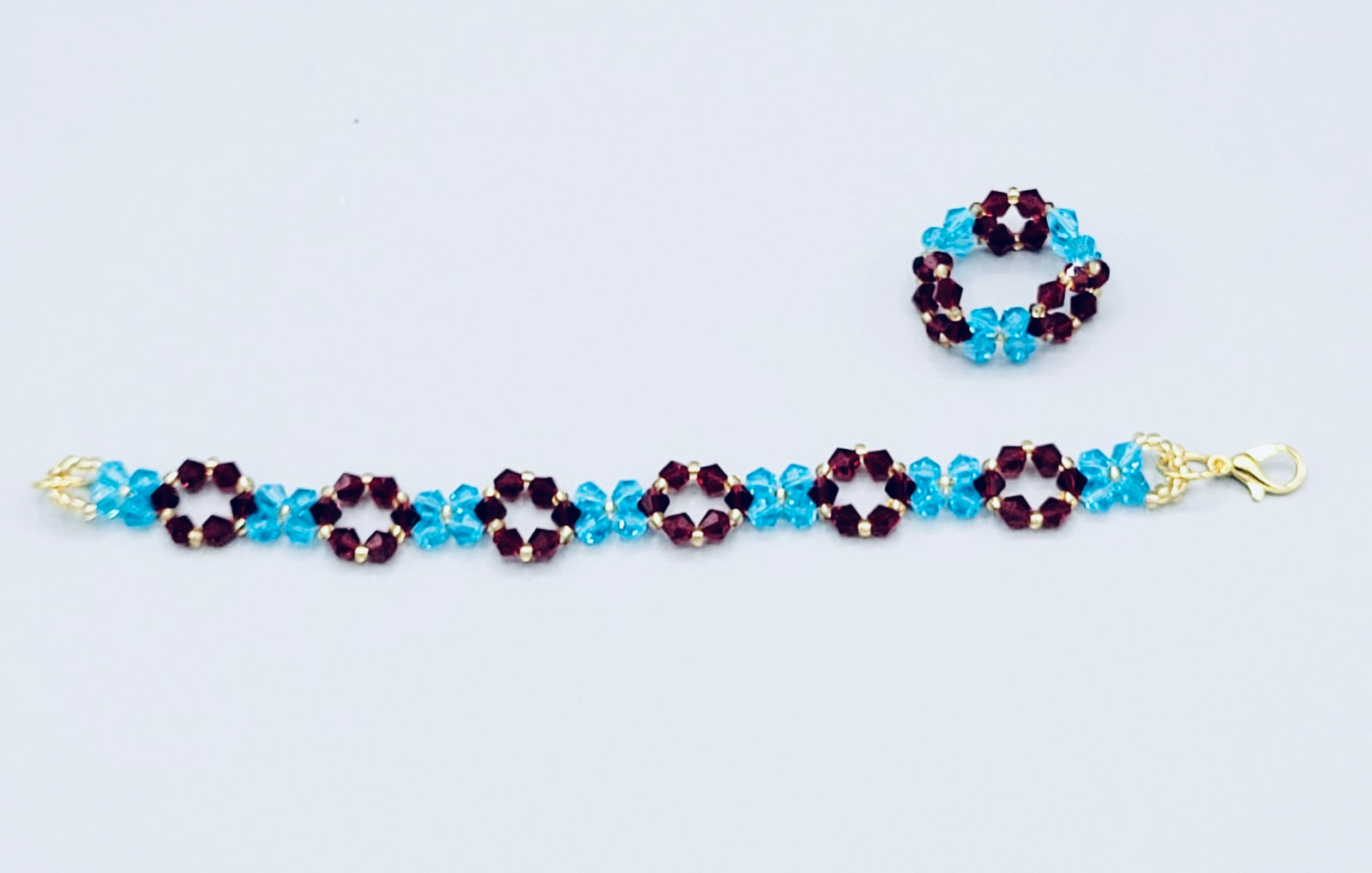 Aquamarine And Wine Set