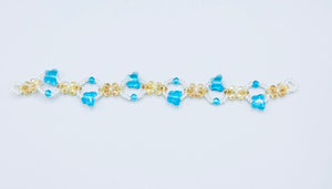 Aquamarine And Amber Butterfly Bracelet