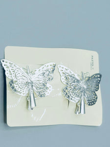 Silver Butterfly Hair Clip